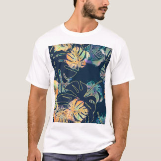 Handmålad exotisk löv: sömlös mönster. t shirt