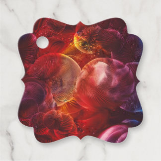 Handmålad Fantasy-målning för djupfärgsmellanrum Gåvor Etiketter