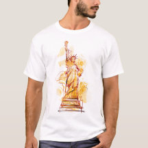 Handmålad Frihetsgudinnan