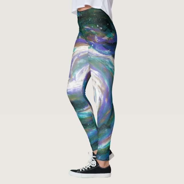 Handmålad Galaxy Leggings (Vänster)