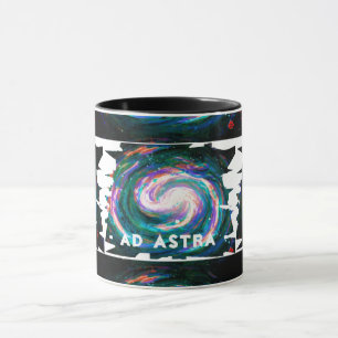 Handmålad Galaxy med din text Mugg