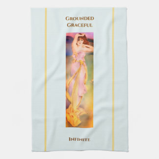 Handmålad Goddess Tea Towel - Andlig Kitchen Kökshandduk