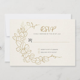 Handmålad Guld Löv Ram OSA Inbjudningar