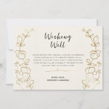 Handmålad Guld Löv Ram Wishing well