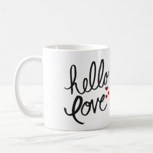 Handmålad "Hej Kärlek"-kaffe Mugg