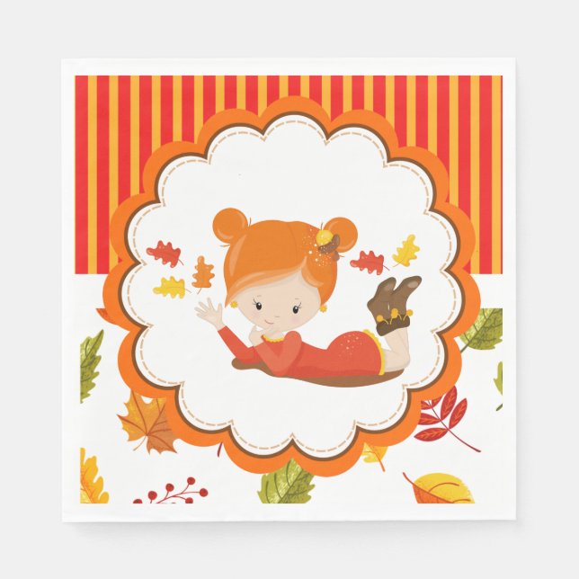 Handmålad honung för hösten pappersservett (Framsidan)