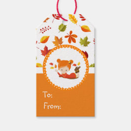 Handmålad honung för hösten presentetikett