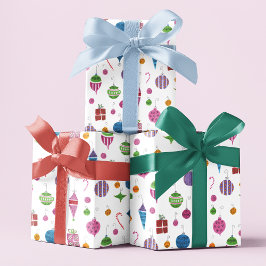 Handmålad jul Ornament Svällning Papper Presentpapper