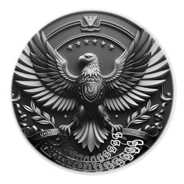 Handmålad keramisk knopp - konstnärligt skåp Drag (Framsidan)