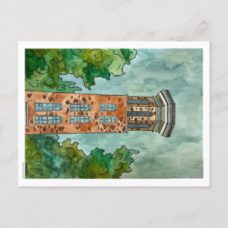 Handmålad klockstapel vykort