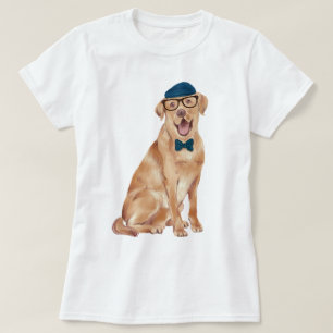 Handmålad Labrador Hund Tee