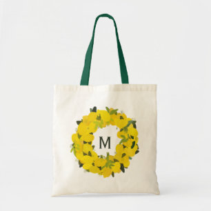 Handmålad Lemon Wandeandemonogram Tote Bag Tygkasse