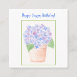 Handmålad lös vattenfärg Hydrangea-Blommigt Tilläggskort