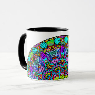 Handmålad Mandala Urkiva 4 Mugg