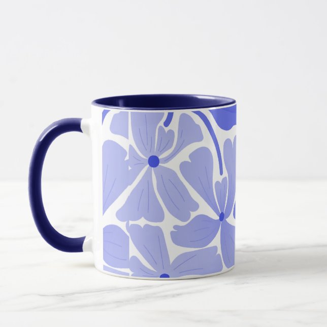 Handmålad mugg med estetisk design (Vänster)