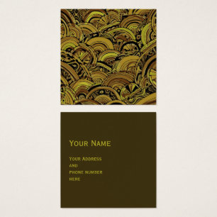 Handmålad och digitalt målad Mönster art 15 Fyrkantigt Visitkort