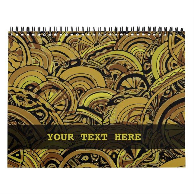 Handmålad och digitalt målad Mönster art 15 Kalender (Omslag)