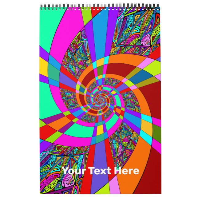 Handmålad och digitalt målad Mönster Art 3 - DIG Kalender (Omslag)