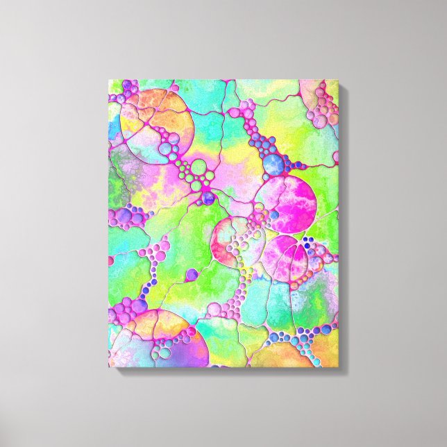 Handmålad och digitalt målad Mönster art 41 Canvastryck (Framsida)