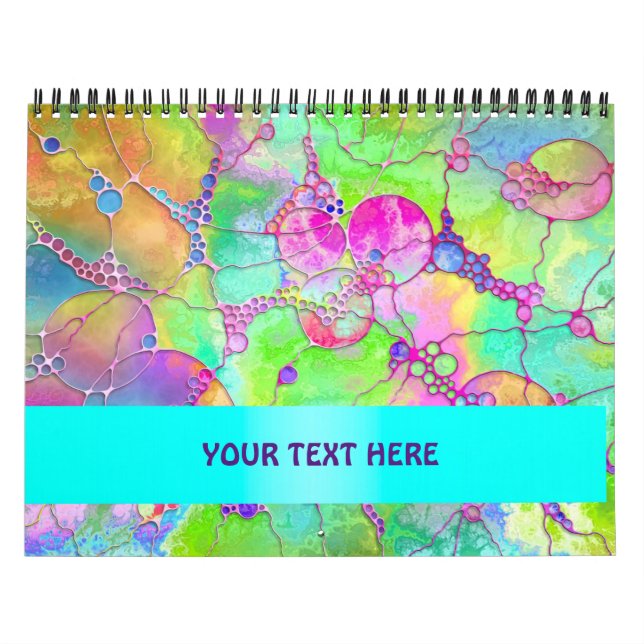 Handmålad och digitalt målad Mönster art 41 Kalender (Omslag)