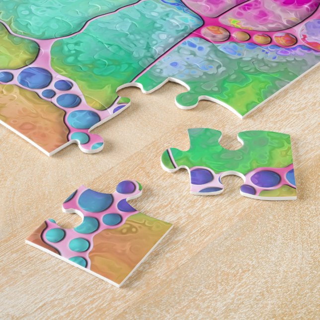 Handmålad och digitalt målad Mönster art 41 Pussel (Sidan)