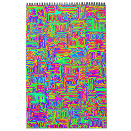 Handmålad och digitalt målad Mönster art 42 Kalender