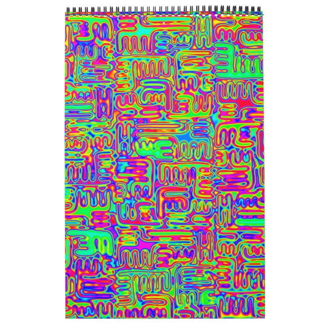 Handmålad och digitalt målad Mönster art 42 Kalender (Omslag)