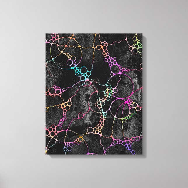 Handmålad och digitalt målad Mönster art 44 Canvastryck (Framsida)