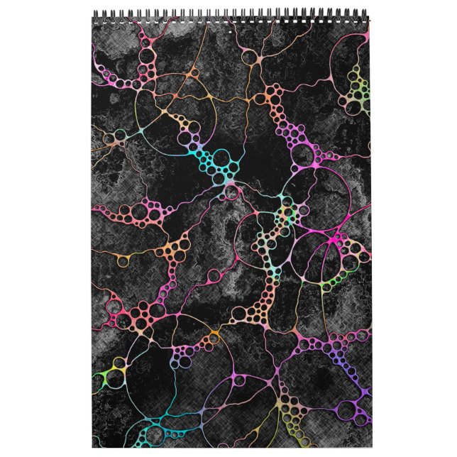 Handmålad och digitalt målad Mönster art 44 Kalender (Omslag)