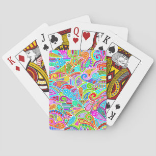 Handmålad och digitalt målad Mönster Art 7 Casinokort