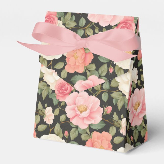 Handmålad  och ivoriansk Ro Lush Grey Presentaskar (Framsidan Sidan)