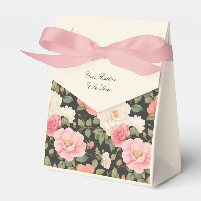 Handmålad  och ivoriansk Ro Lush Grey Presentaskar (Framsidan Sidan)