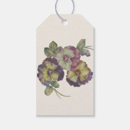 Handmålad pensé presentetikett