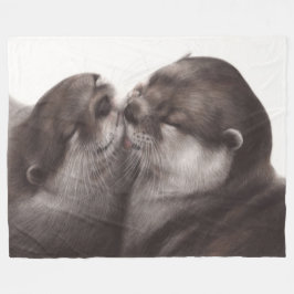 Handmålad Realistic Wildlife Artwork Fleecefilt