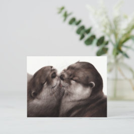 Handmålad Realistic Wildlife Artwork Vykort