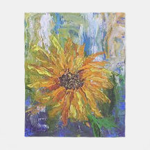 Handmålad solrosblanka utskrift Täljaväxling