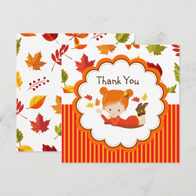 Handmålad Tack för höstmynning (Fram/baksida)