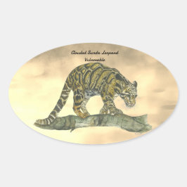 Handmålad utrotningshotad molnlök ovalt klistermärke