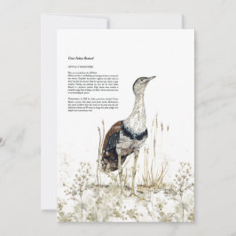 Handmålad utrotningshotad Underbar indiansk skvall Julkort