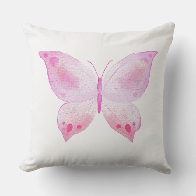 Handmålad utskrift av fjäril kudde (Framsida)
