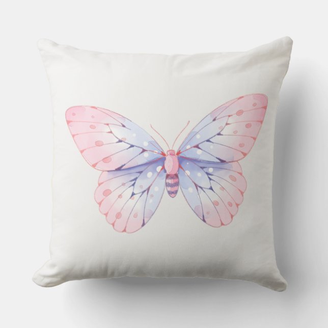 Handmålad utskrift av fjäril kudde (Framsida)