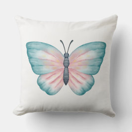 Handmålad utskrift av fjäril kudde