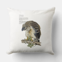 Handmålad utskrift utrotad Eagle Cushion