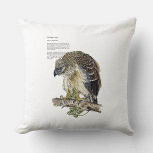 Handmålad utskrift utrotad Eagle Cushion Kudde