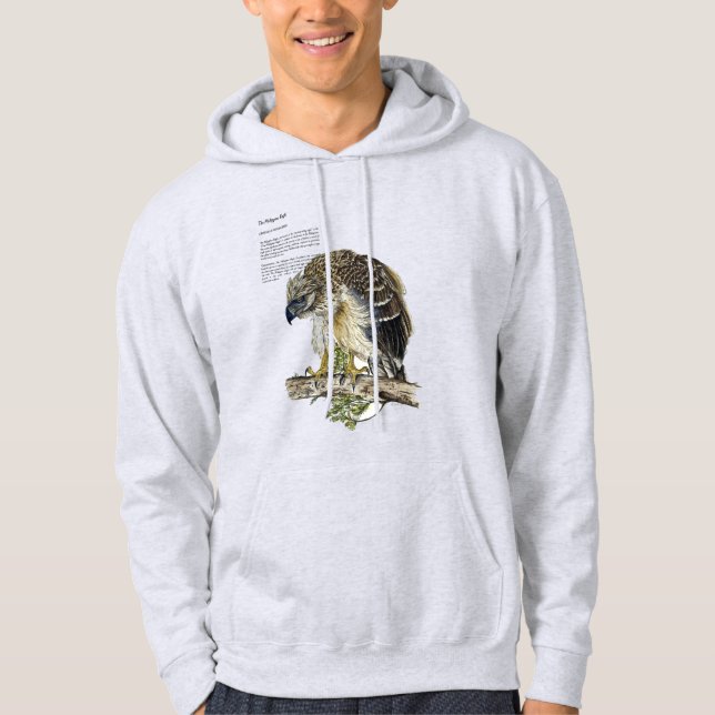 Handmålad utskrift utrotad Eagle Hoodie (Framsida)