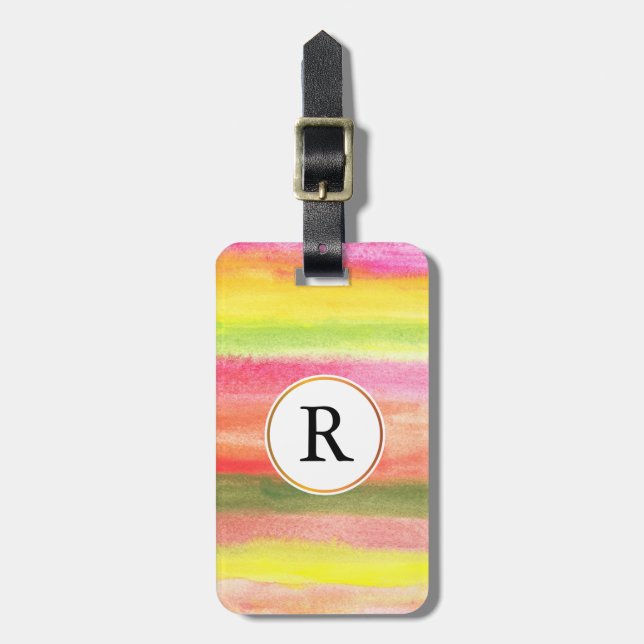 handmålad vattenfärg bagagebricka (Vertikal Framsida)