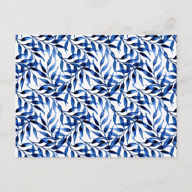 Handmålad vattenfärg Bläck Mönster Helg Vykort (Framsida)