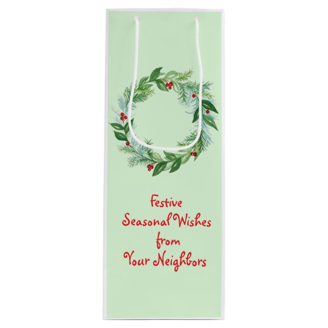 Handmålad vattenfärg Julens Helgdag Utandning (Framsidan)