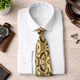 Handmålad vattenfärg Retro Vintage Mönster Slips