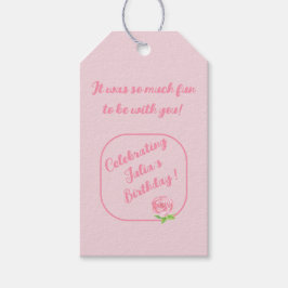 Handmålad vattenfärg Ro BIRTHDAY Presentetikett